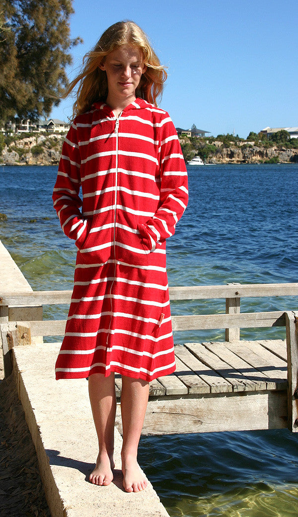 organic towelling beach robe