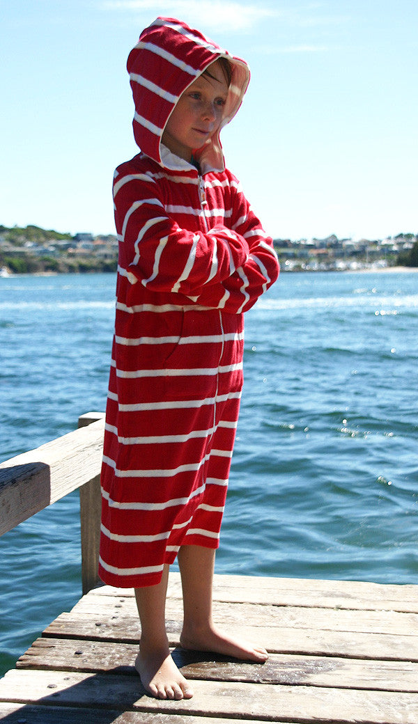 kids towelling beach robes