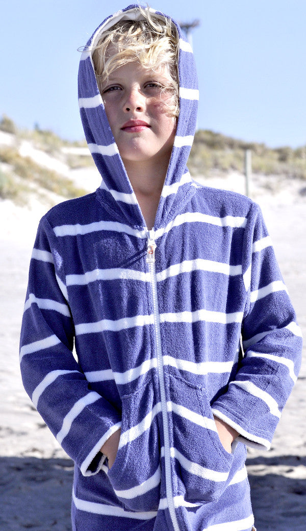 Denim Stripe Choodie beach robe